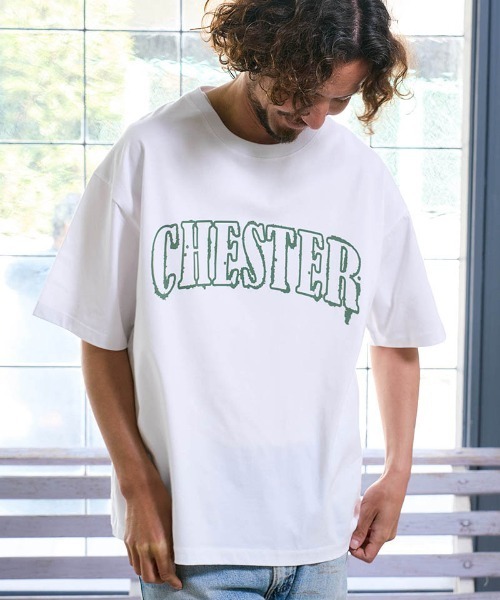 Chester(チェスター)の「mt10544- 2トーン アーチロゴ プリントTシャツ(10012)(Tシャツ/カットソー・メンズ・ホワイト/ブラック系その他/ブラック・M/L/XL)」の18枚目の写真