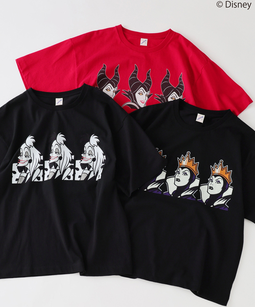 Disney（ディズニー）の「Disney / ディズニーヴィランズ / 別注 FANTASY A&G INC プリントＴシャツ（Tシャツ/カットソー・メンズ・ブラック系その他/ブラック/レッド・LARGE/MEDIUM）」の5枚目の写真