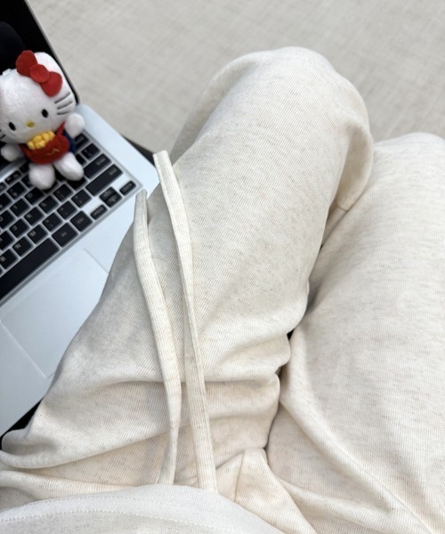 Teem Store(チームストア)の「リラックススウェットワイドパンツ 無地 ドット柄 ルームパンツ イージーパンツ(その他パンツ・レディース・アイボリー/アイボリー系1/グレー系1/チャコール/グレー系2/グレー・F)」の7枚目の写真