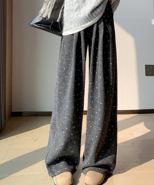 Teem Store(チームストア)の「リラックススウェットワイドパンツ 無地 ドット柄 ルームパンツ イージーパンツ(その他パンツ・レディース・アイボリー/アイボリー系1/グレー系1/チャコール/グレー系2/グレー・F)」の22枚目の写真