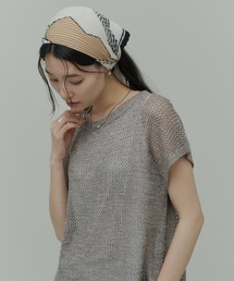 Sleeveless Mesh Knit Tops with Tank / スリーブレスメッシュニットwithタンク