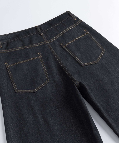 HOOK(フック)の「HOOK バレルレッグ ハイウエストデニム(デニムパンツ・メンズ・インディゴブルー/ブラック・XL/L/M)」の12枚目の写真