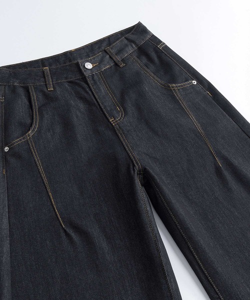 HOOK(フック)の「HOOK バレルレッグ ハイウエストデニム(デニムパンツ・メンズ・インディゴブルー/ブラック・XL/L/M)」の20枚目の写真