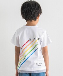 BeBe | 【ブルーインパルス】スモーク飛行プリント天竺半袖Tシャツ(Tシャツ/カットソー)