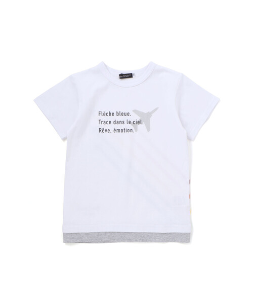 BeBe(ベベ)の「【ブルーインパルス】スモーク飛行プリント天竺半袖Tシャツ(Tシャツ/カットソー・キッズ・ホワイト/ブルー・110cm/120cm/130cm/140cm)」の12枚目の写真
