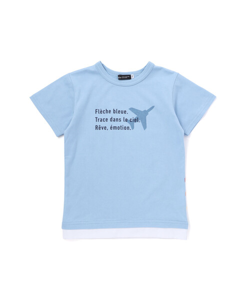 BeBe(ベベ)の「【ブルーインパルス】スモーク飛行プリント天竺半袖Tシャツ(Tシャツ/カットソー・キッズ・ホワイト/ブルー・110cm/120cm/130cm/140cm)」の13枚目の写真