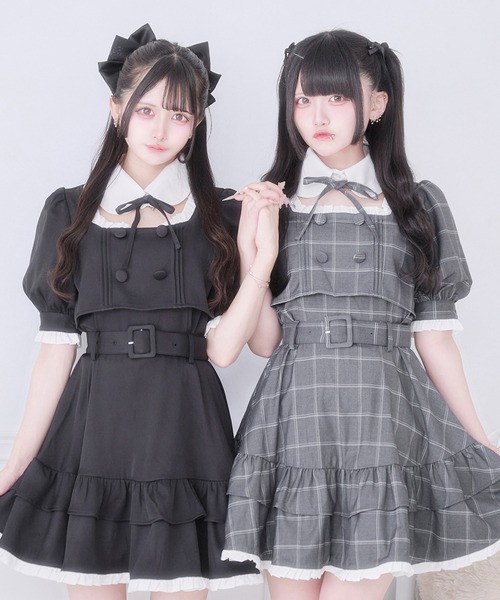 Pal elfy(パルエルフィー)の「ドーリーフリルドッキングワンピース(ワンピース・レディース・グレー/ピンク/ブラック・フリー)」の9枚目の写真