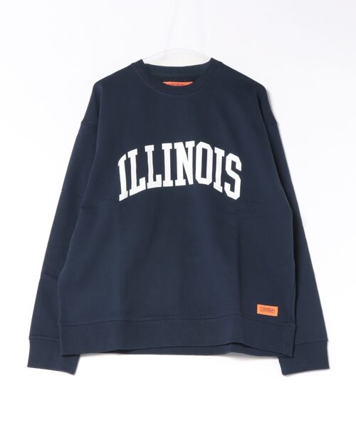 UNIVERSAL OVERALL（ユニバーサルオーバーオール）の「【72】【it】【UNIVERSAL OVERALL】ILLINOIS SWEAT ST（スウェット・メンズ・ヘザーグレー/パープル/ネイビー・SMALL/MEDIUM/X-LARGE）」の2枚目の写真