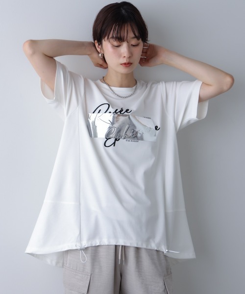 Bou Jeloud(ブージュルード)の「箔エンボスロゴチュニック(チュニック・レディース・ブラック/オフホワイト/ベージュ・FREE)」の18枚目の写真