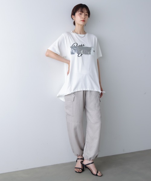 Bou Jeloud(ブージュルード)の「箔エンボスロゴチュニック(チュニック・レディース・ブラック/オフホワイト/ベージュ・FREE)」の19枚目の写真