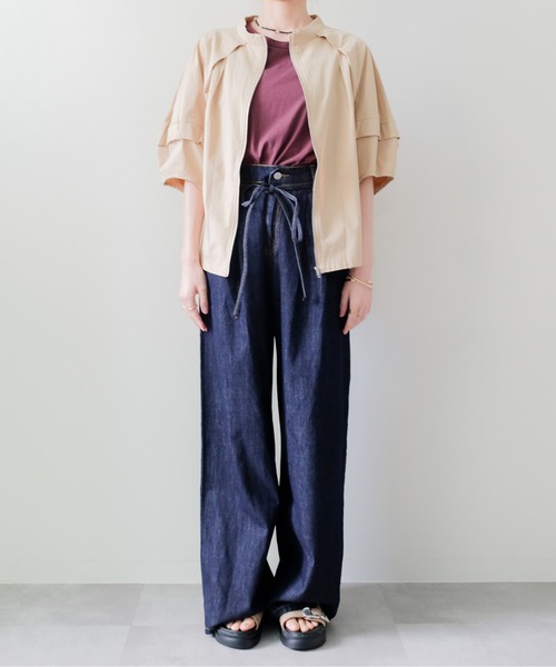 DOLLUPOOPS(ドールアップウップス)の「Dolman Tuck Blouson(ドルマンタックブルゾン)(ブルゾン・レディース・ブラック/ベージュ/オフホワイト・FREE)」の9枚目の写真