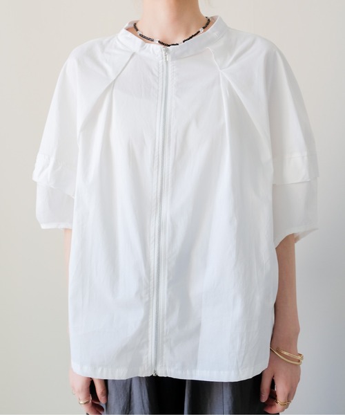 DOLLUPOOPS(ドールアップウップス)の「Dolman Tuck Blouson(ドルマンタックブルゾン)(ブルゾン・レディース・ブラック/ベージュ/オフホワイト・FREE)」の17枚目の写真