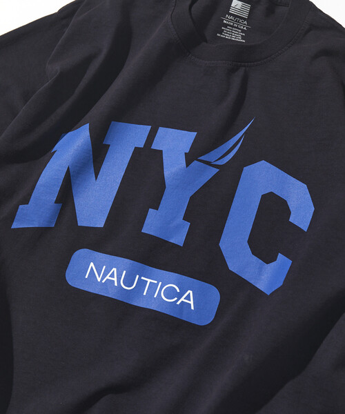NAUTICA(ノーティカ)の「NAUTICA/ノーティカ Made in U.S.A ヘビーウェイト オーバーサイズ クルーネック プリントTシャツ type 2(Tシャツ/カットソー・メンズ・ネイビー/ホワイト・LARGE/MEDIUM/X-LARGE/XX-LARGE)」の7枚目の写真