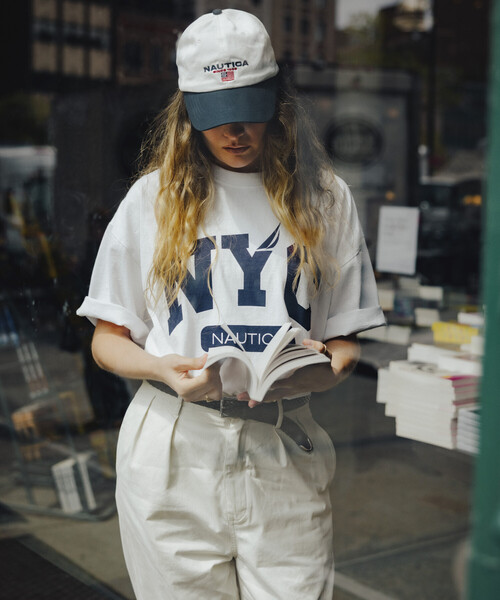 NAUTICA(ノーティカ)の「NAUTICA/ノーティカ Made in U.S.A ヘビーウェイト オーバーサイズ クルーネック プリントTシャツ type 2(Tシャツ/カットソー・メンズ・ネイビー/ホワイト・LARGE/MEDIUM/X-LARGE/XX-LARGE)」の10枚目の写真