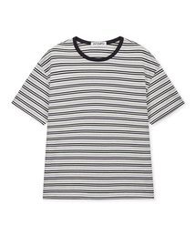 ステディストライプクロップTシャツ : 3カラー