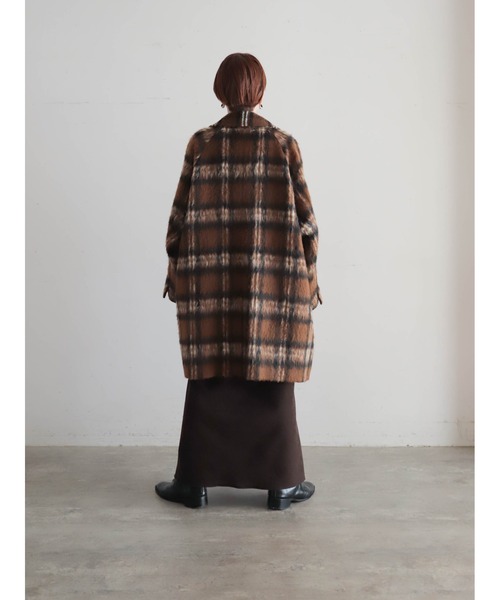 予約】シャギーチェック ダブルコート | NOMBRE IMPAIR