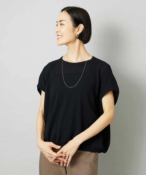 MICHEL KLEIN（ミッシェル・クラン）の「[ドライタッチ]ワッフルバルーンプルオーバー（Tシャツ/カットソー・レディース・ベージュ/ホワイト/ブラック・38）」の15枚目の写真