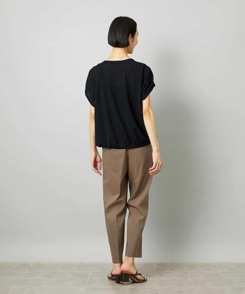 MICHEL KLEIN（ミッシェル・クラン）の「[ドライタッチ]ワッフルバルーンプルオーバー（Tシャツ/カットソー・レディース・ベージュ/ホワイト/ブラック・38）」の19枚目の写真
