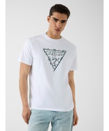Guess | TRIANGLE Leaves Embroidery Tee Tシャツ 半袖 ロゴTシャツ(Tシャツ/カットソー)