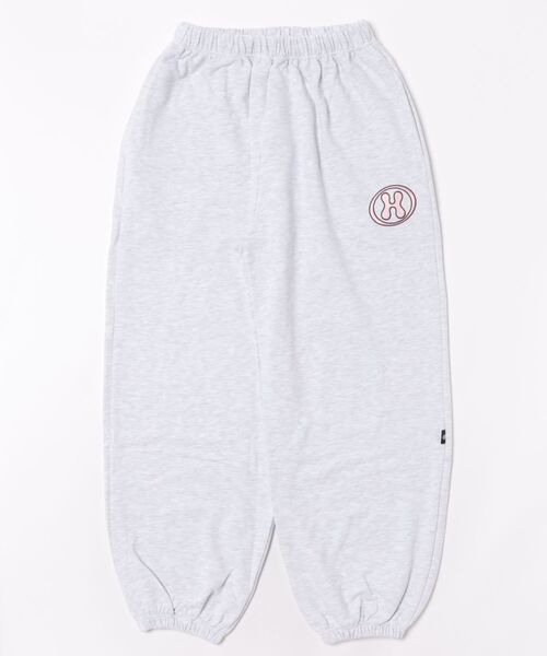 THE MYSTERIOUS HOTEL（ザミステリアスホテル）の「THE MYSTERIOUS HOTEL/ザ ミステリアス ホテル/H LOGO BASIC WIDE PANT（スウェットパンツ・レディース・グレー/ピンク・F）」の5枚目の写真