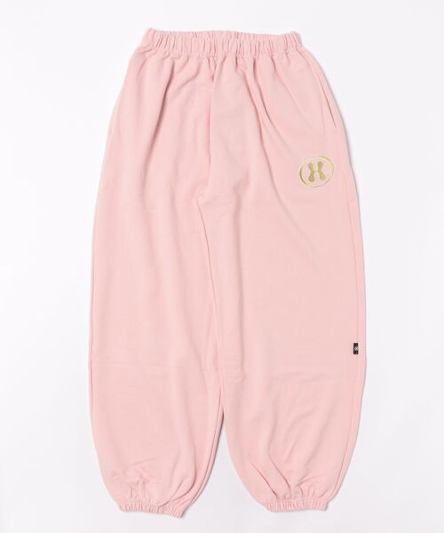 THE MYSTERIOUS HOTEL（ザミステリアスホテル）の「THE MYSTERIOUS HOTEL/ザ ミステリアス ホテル/H LOGO BASIC WIDE PANT（スウェットパンツ・レディース・グレー/ピンク・F）」の3枚目の写真