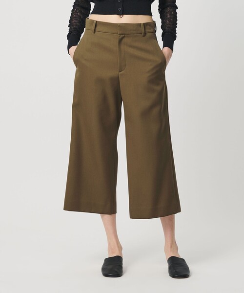 H BEAUTY&YOUTH UNITED ARROWS(エイチビューティーアンドユースユナイテッドアローズ)の「<H>ギャバクロス クロップドパンツ(その他パンツ・レディース・モカ/ブラック・S/M)」の3枚目の写真