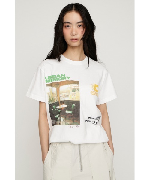 SLY（スライ）の「PHOTO LOGO T/SH フォトロゴTシャツ 夏服 秋服（Tシャツ/カットソー・レディース・ホワイト/ライトブルー/ブラウン/ネイビー・FREE）」の19枚目の写真