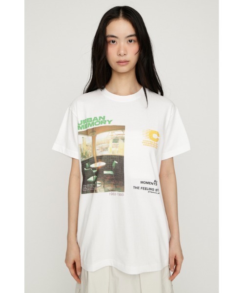 SLY（スライ）の「PHOTO LOGO T/SH フォトロゴTシャツ 夏服 秋服（Tシャツ/カットソー・レディース・ホワイト/ライトブルー/ブラウン/ネイビー・FREE）」の22枚目の写真