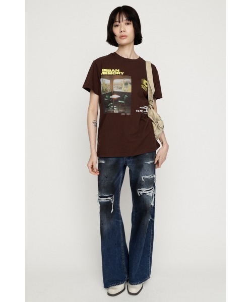SLY（スライ）の「PHOTO LOGO T/SH フォトロゴTシャツ 夏服 秋服（Tシャツ/カットソー・レディース・ホワイト/ライトブルー/ブラウン/ネイビー・FREE）」の8枚目の写真