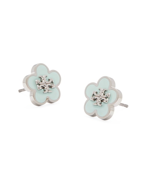 TORY BURCH(トリーバーチ)の「フォーゲットミーノット エナメル フラワー スタッズ ピアス(ピアス(両耳用)・レディース・グリーン・ONE SIZE)」の2枚目の写真