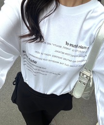 英字レタリングロンT/長袖Tシャツ(hsyd)