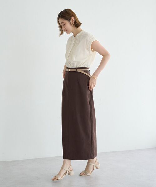 YECCA VECCA(イェッカヴェッカ)の「スモッキングピンタックシャツ(シャツ/ブラウス・レディース・ブルー/オフホワイト/ブラウン・FREE)」の13枚目の写真