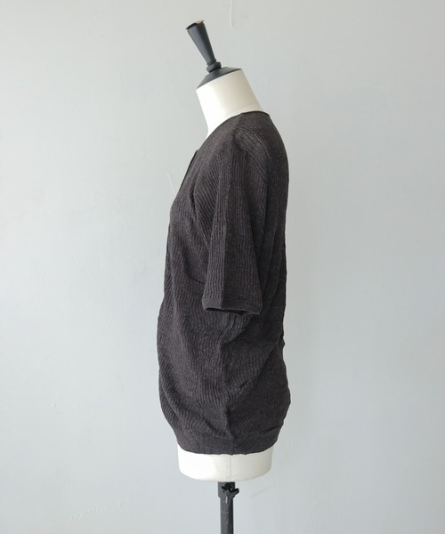 CLEIO(クレイオ)の「【CLEIO】リンクルシアー ボタンカーディガン WRINKLE SHEER BUTTON(Tシャツ/カットソー・レディース・チャコールグレー/ライトグリーン/アイボリー/レッド/ベージュ・FREE)」の18枚目の写真