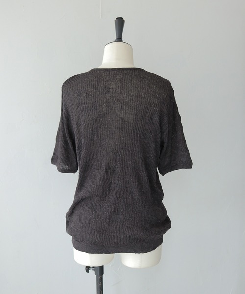 CLEIO(クレイオ)の「【CLEIO】リンクルシアー ボタンカーディガン WRINKLE SHEER BUTTON(Tシャツ/カットソー・レディース・チャコールグレー/ライトグリーン/アイボリー/レッド/ベージュ・FREE)」の11枚目の写真