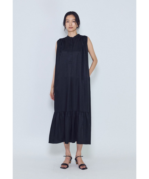 1er Arrondissement(プルミエアロンディスモン)の「ライトビンテージサテンギャザーワンピース(ドレス・レディース・モカ/ブラック系その他3・36/38)」の3枚目の写真