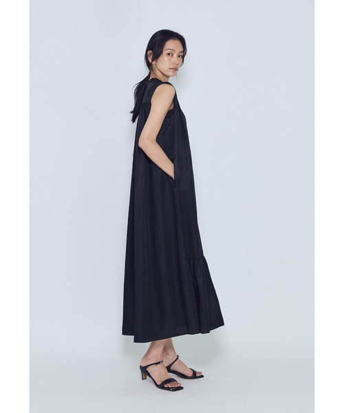 1er Arrondissement(プルミエアロンディスモン)の「ライトビンテージサテンギャザーワンピース(ドレス・レディース・モカ/ブラック系その他3・36/38)」の6枚目の写真