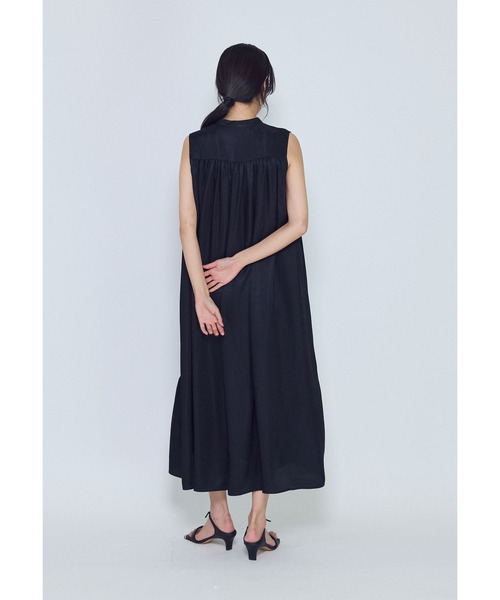 1er Arrondissement(プルミエアロンディスモン)の「ライトビンテージサテンギャザーワンピース(ドレス・レディース・モカ/ブラック系その他3・36/38)」の7枚目の写真