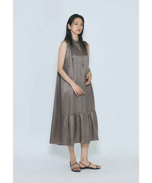 1er Arrondissement(プルミエアロンディスモン)の「ライトビンテージサテンギャザーワンピース(ドレス・レディース・モカ/ブラック系その他3・36/38)」の18枚目の写真