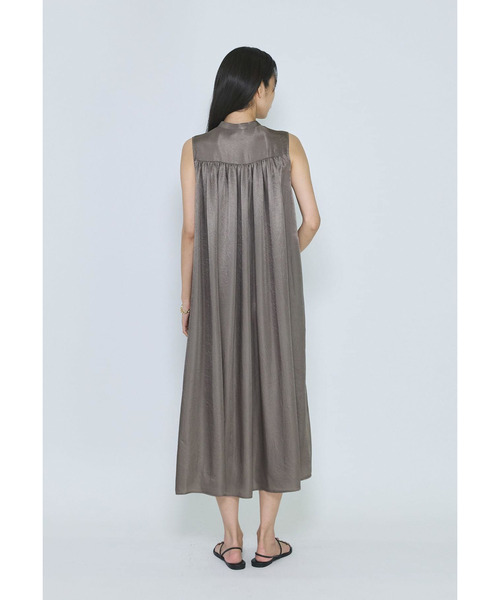 1er Arrondissement(プルミエアロンディスモン)の「ライトビンテージサテンギャザーワンピース(ドレス・レディース・モカ/ブラック系その他3・36/38)」の20枚目の写真