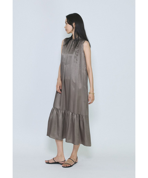 1er Arrondissement(プルミエアロンディスモン)の「ライトビンテージサテンギャザーワンピース(ドレス・レディース・モカ/ブラック系その他3・36/38)」の21枚目の写真