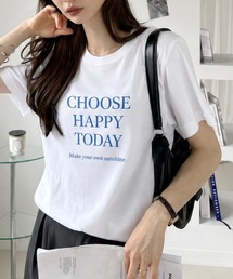 大人カジュアルに着回せる◎【メッセージロゴ ベーシック Tシャツ】