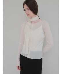 Seine | Pleats tie cardigan