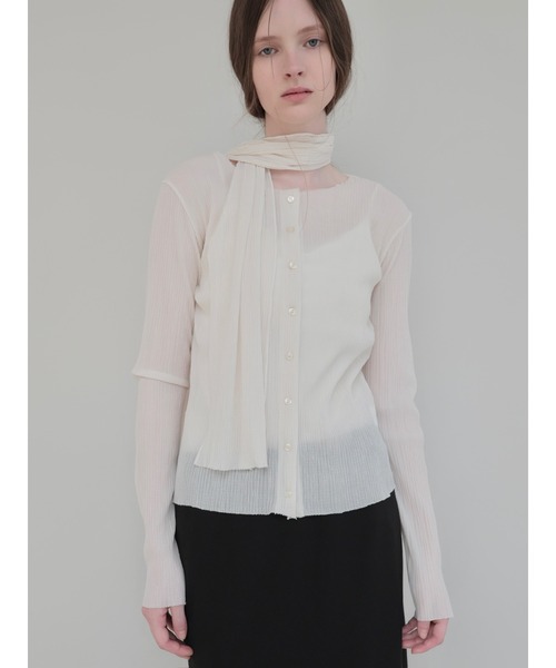Seine | Pleats tie cardigan（カーディガン/ボレロ）｜NOWNS