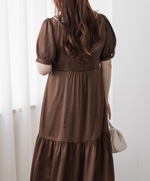 CLETTE（クレット）の「セーラーカラードットワンピース（ワンピース・レディース・ブラック/ブラウン/オフホワイト・4L/3L/LL）」の21枚目の写真