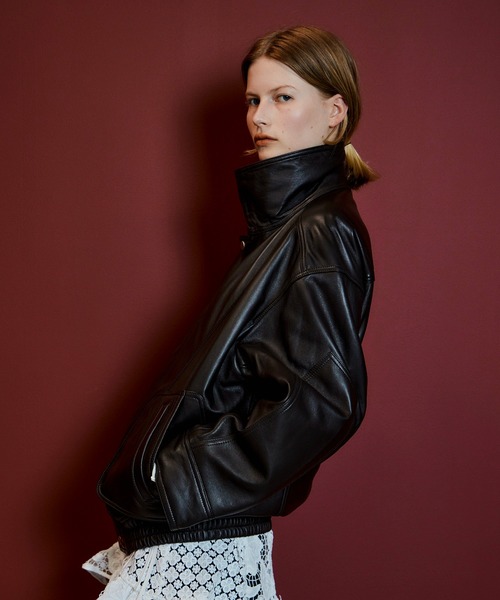 MAISON SPECIAL(メゾンスペシャル)の「【2026Autumn PRE-ORDER】Sheep Leather Swing Top Blouson/SHEEP LEATHERスイングトップブルゾン(ブルゾン・レディース・ブラウン/ブラック・36/38)」の14枚目の写真