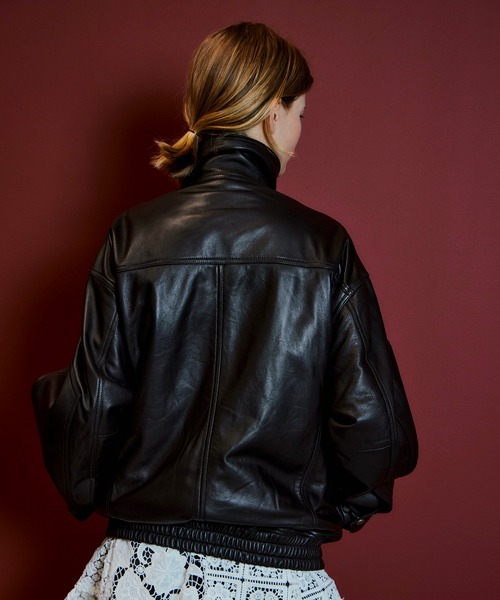 MAISON SPECIAL(メゾンスペシャル)の「【2026Autumn PRE-ORDER】Sheep Leather Swing Top Blouson/SHEEP LEATHERスイングトップブルゾン(ブルゾン・レディース・ブラウン/ブラック・36/38)」の15枚目の写真