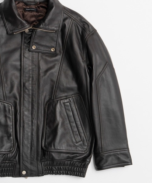 MAISON SPECIAL(メゾンスペシャル)の「【2026Autumn PRE-ORDER】Sheep Leather Swing Top Blouson/SHEEP LEATHERスイングトップブルゾン(ブルゾン・レディース・ブラウン/ブラック・36/38)」の20枚目の写真