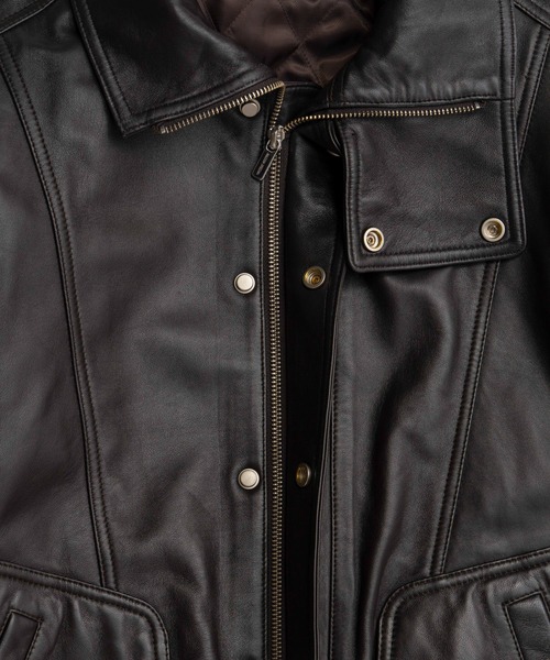 MAISON SPECIAL(メゾンスペシャル)の「【2026Autumn PRE-ORDER】Sheep Leather Swing Top Blouson/SHEEP LEATHERスイングトップブルゾン(ブルゾン・レディース・ブラウン/ブラック・36/38)」の22枚目の写真