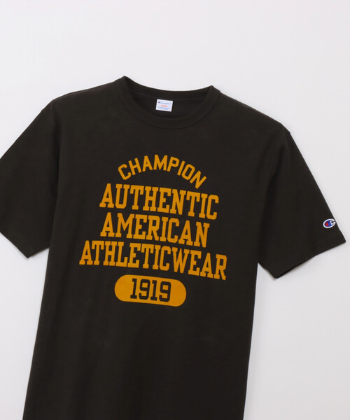 FREAK'S STORE(フリークスストア)の「Champion/チャンピオン COLLEGE LOGO SHORT SLEEVE T-SHIRT/カレッジロゴ 半袖Tシャツ(Tシャツ/カットソー・レディース・グレー/ブラック/オフホワイト・MEDIUM)」の3枚目の写真