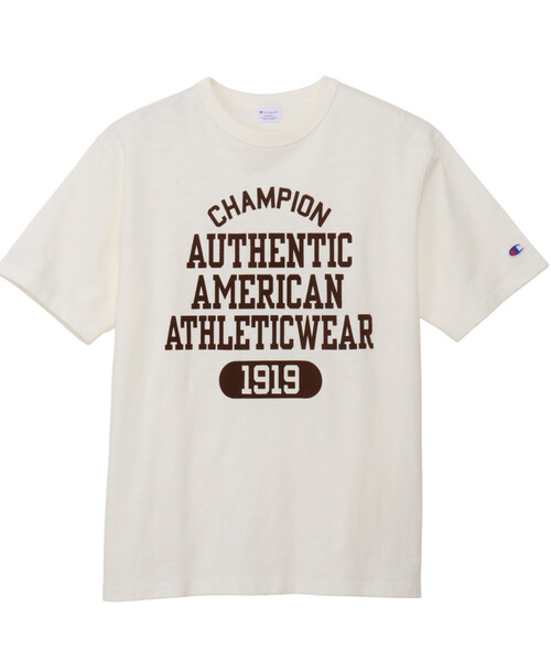 FREAK'S STORE(フリークスストア)の「Champion/チャンピオン COLLEGE LOGO SHORT SLEEVE T-SHIRT/カレッジロゴ 半袖Tシャツ(Tシャツ/カットソー・レディース・グレー/ブラック/オフホワイト・MEDIUM)」の4枚目の写真